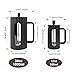 EcoNymphal French Press 1 Liter Kaffeemaschine - Kaffeepresse für Cold Brew und Heißgetränke - Mit Edelstahlfilter, heißfestem Glas - Spülmaschinenfest & BPA-Frei