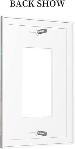 Vista 676 de Cubiertas decorativas de salida de estrella de mar playera, tablero de madera azul de concha de mar de 1 banda, decoración individual GFCI, placa