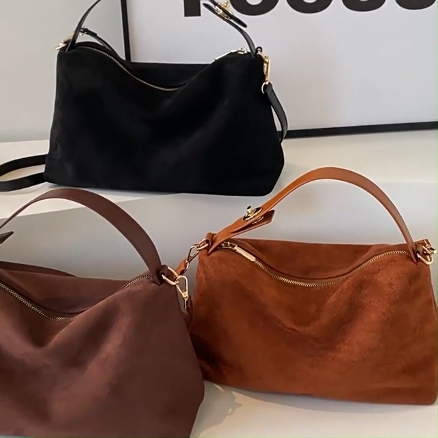 Bolso Hobo de Ante con Asa y Crossbody para Mujer miniatura 7