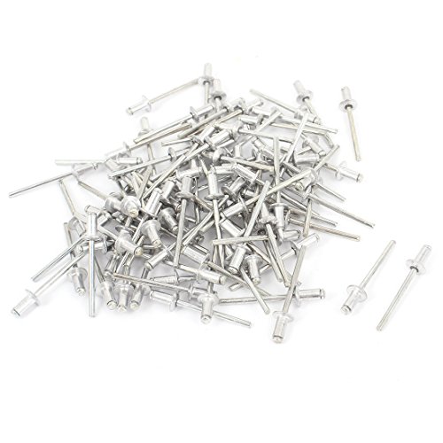 Aexit 100 Pcs Quality Parts Silver Tone Mandrel Protruding Head Aluminium Self-plugging Rivets 33mmx2mm Model:33as432qo326