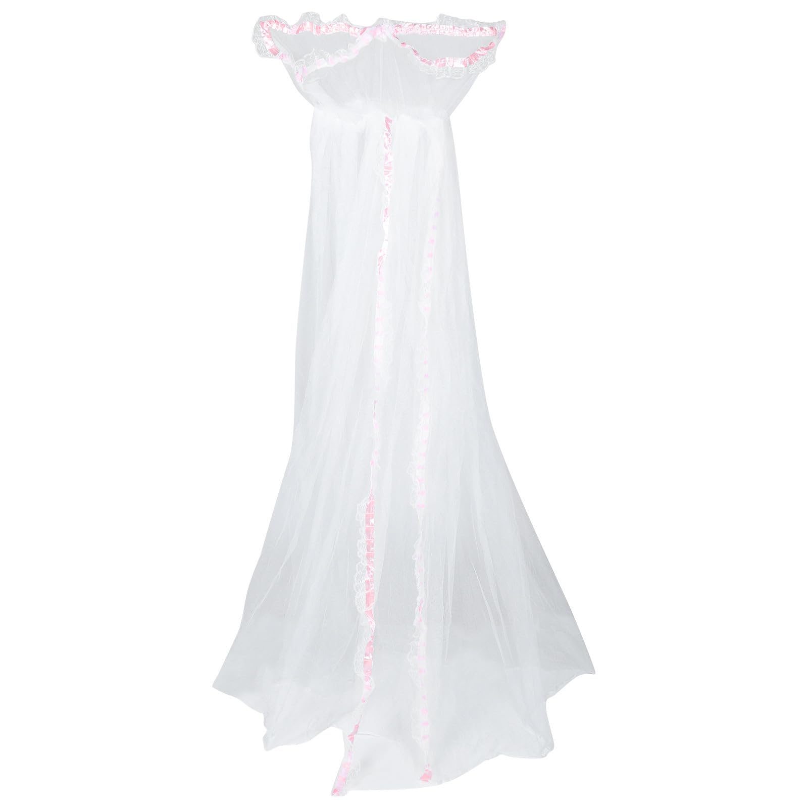 Mosquitera de poliéster con circulación de aire constante y dosel redondo rosa