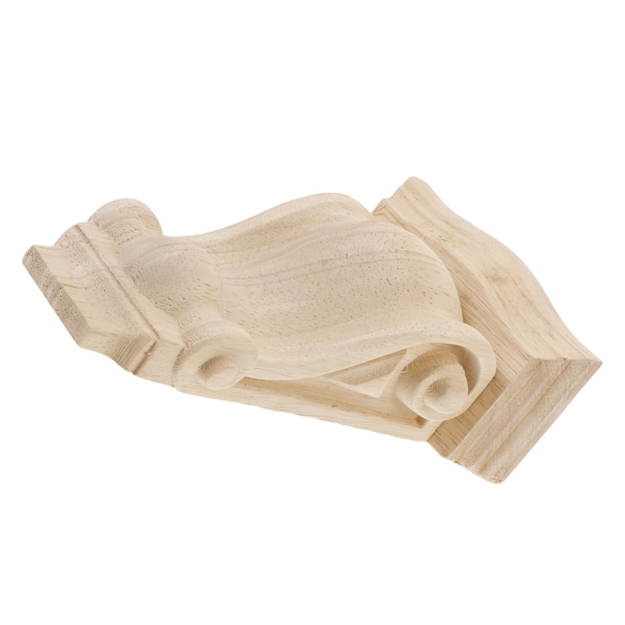 VILLCASE Wood Carved Roman Column Corbels Vintage Shelf Bracket Decoration for Home Furniture Unfinished Solid Wood Applique for Corner Decor