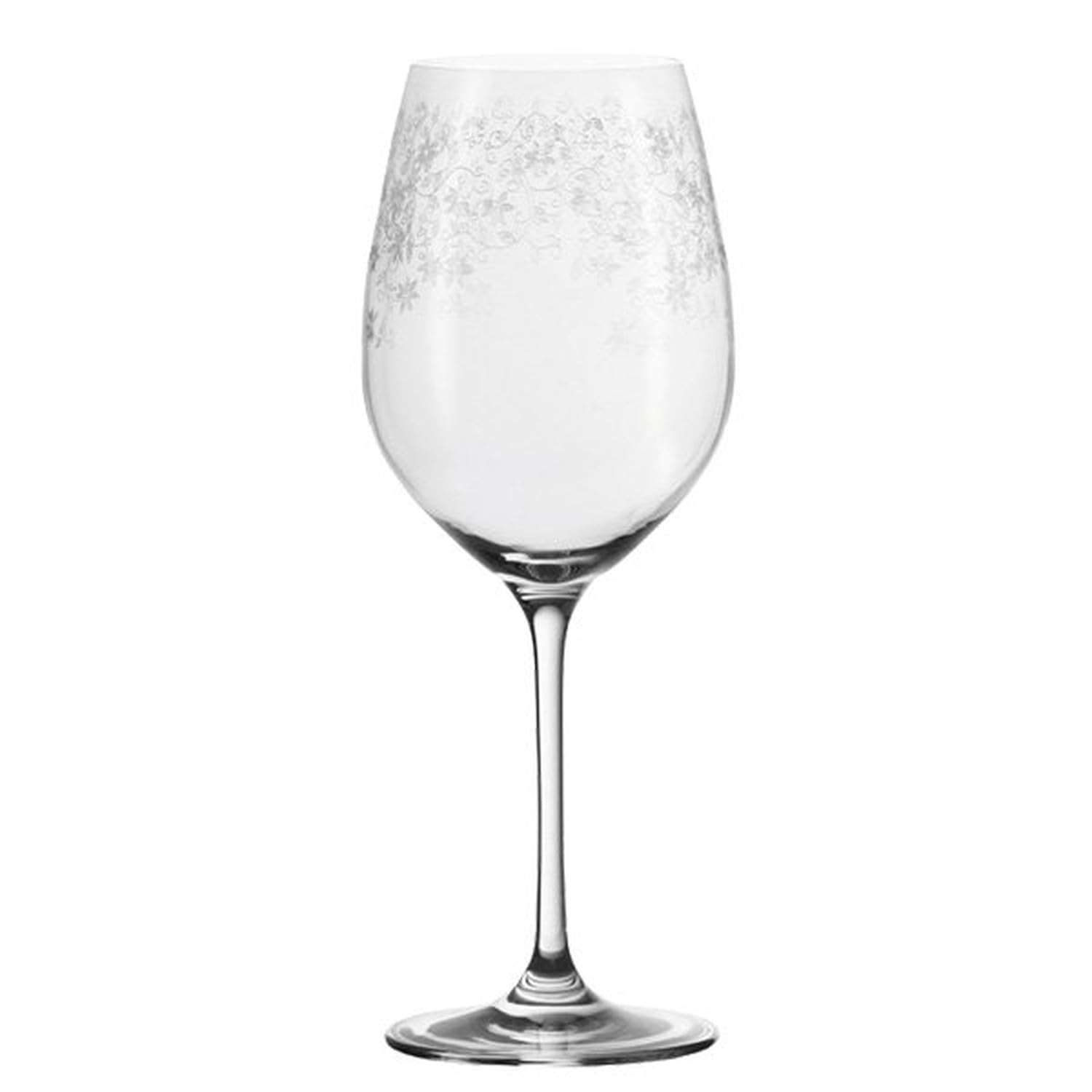 Verre à vin rouge gravé de 510 ml doté d'un pied tiré d'une grande finesse