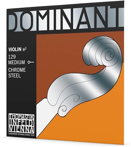 Miniatura 26 de Thomastik Dominant - Cuerda A para violín 4/4, calibre medio, aluminio-Perlón Metálico,Juego completo - Aluminio E,Cadena D - Aluminio,Núcleo