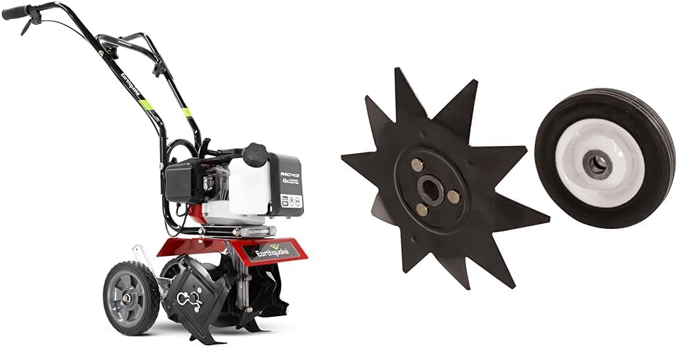 Earthquake 43cc 2-Cycle Viper Engine Cultivator MC43 with Edger Attachment Kit 15073 for Cultivators
