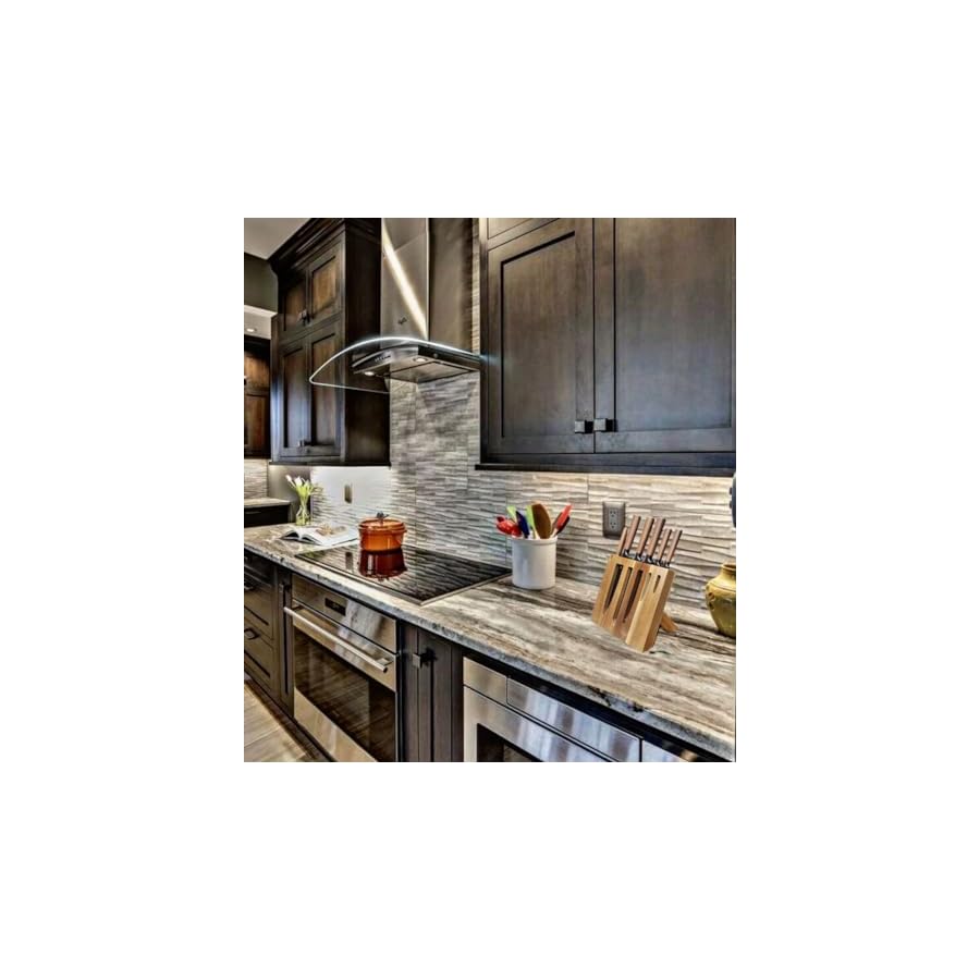 Knife-Set-with-Block-KAV-7pc-Kitchen-Knives-and-Sharpening-Rod-Stainless-Steel-Knife-Set-in-High-Carbon-Matte-Black-Chefs-Slicing-Bread-Utility-Knifes-Modern-Wooden-Block-Open-Face Knife Set with Block, KAV 7pc Kitchen Knives and Sharpening Rod, Stainless Steel Knife Set in High Carbon Matte Black, Chef's Slicing Bread Utility Knifes, Modern Wooden Block Open Face