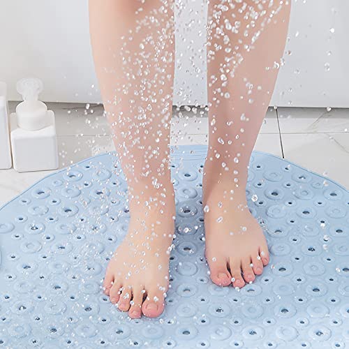 Tapis de bain gris antidérapant extra long lavable en machine - 7