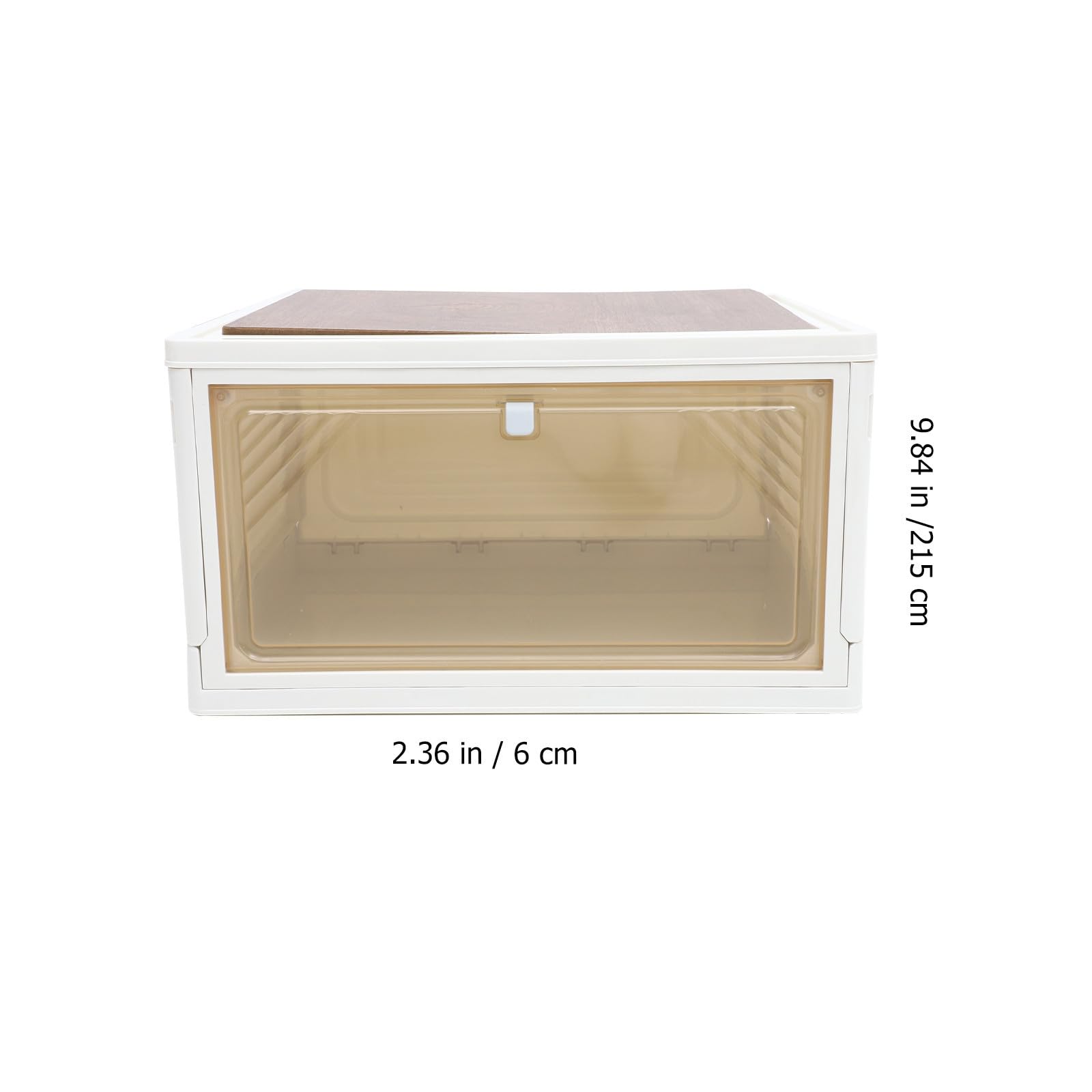 NUOBESTY Caisse Rangement Camping Pliable en Plastique et Bois, Bac de Rangement 25 L Facile à Transporter Stocker, pour Coffres de Voiture et Magasins