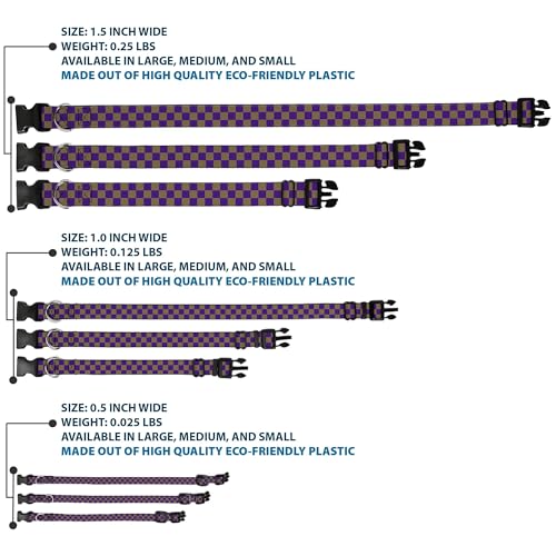 Pince à collier Buckle Down violet et doré avec fermeture clip en plastique