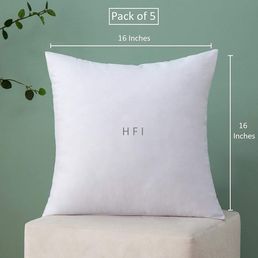 White Cushion Pillow Inserts, Soft Square and Rectangle Shapes, Bed and Sofa Use 1