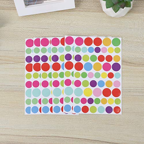 Supvox Adesivos coloridos de pontos fofos para álbum, estudantes, escolares, sacolas de presente, 6