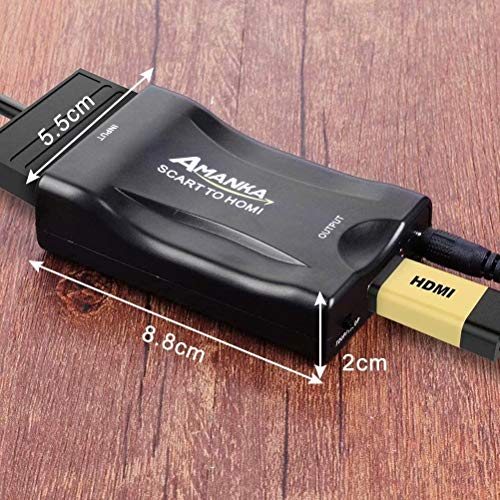 AMANKA Scart auf HDMI Konverter Video Audio Wandler 1080P HD Adapter für HDTV VHS STB Xbox PS3 Sky DVD Blu-ray usw – Bild 7