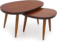 Vista 4 de Muebles en miniatura, 2 piezas, mesa de casa de muñecas, juego de mesa triangular de madera, escala 1/12, accesorios de modelo de casa pequeña