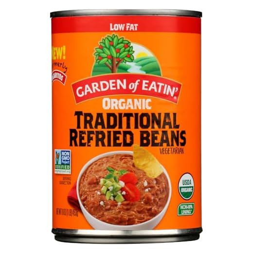Bearitos Organic Low Fat Traditional Refried Beans, 16 oz (Pack of 12)