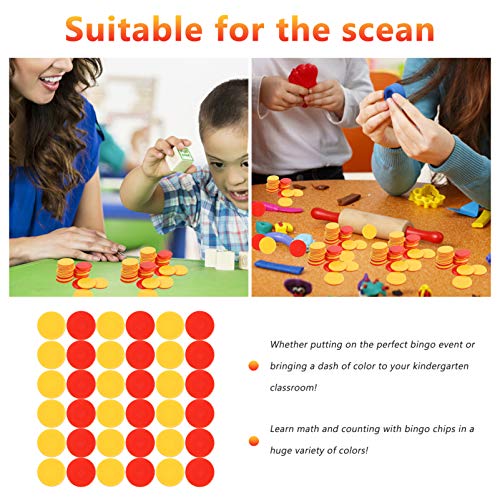 STOBOK 25Mm Discos de Contadores de Aprendizagem Plástico Bingo Poker Chips Fichas de Jogo de Discos