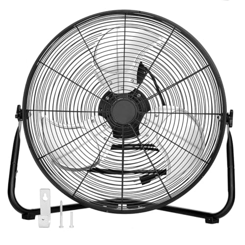 BLOTEK VF-20S - Ventilador de piso y pared 2 en 1 de alta velocidad de 20 pulgadas, hoja negra [W58333]