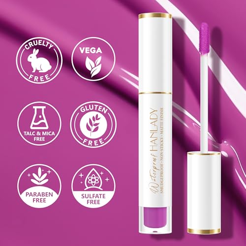 Image of Purple Lipstick Matte Long Lasting Lipstick for Women Smudgeproof