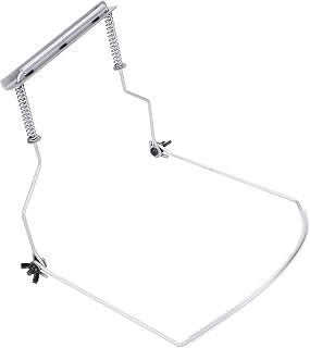 Suporte de pescoço de gaita de metal, ajustável, mãos livres, 10 furos, suporte de pescoço de gaita