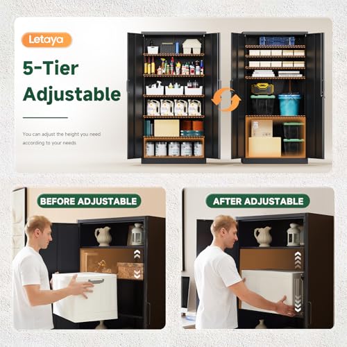 Letaya 72" Metal Garage Storage Cabinet