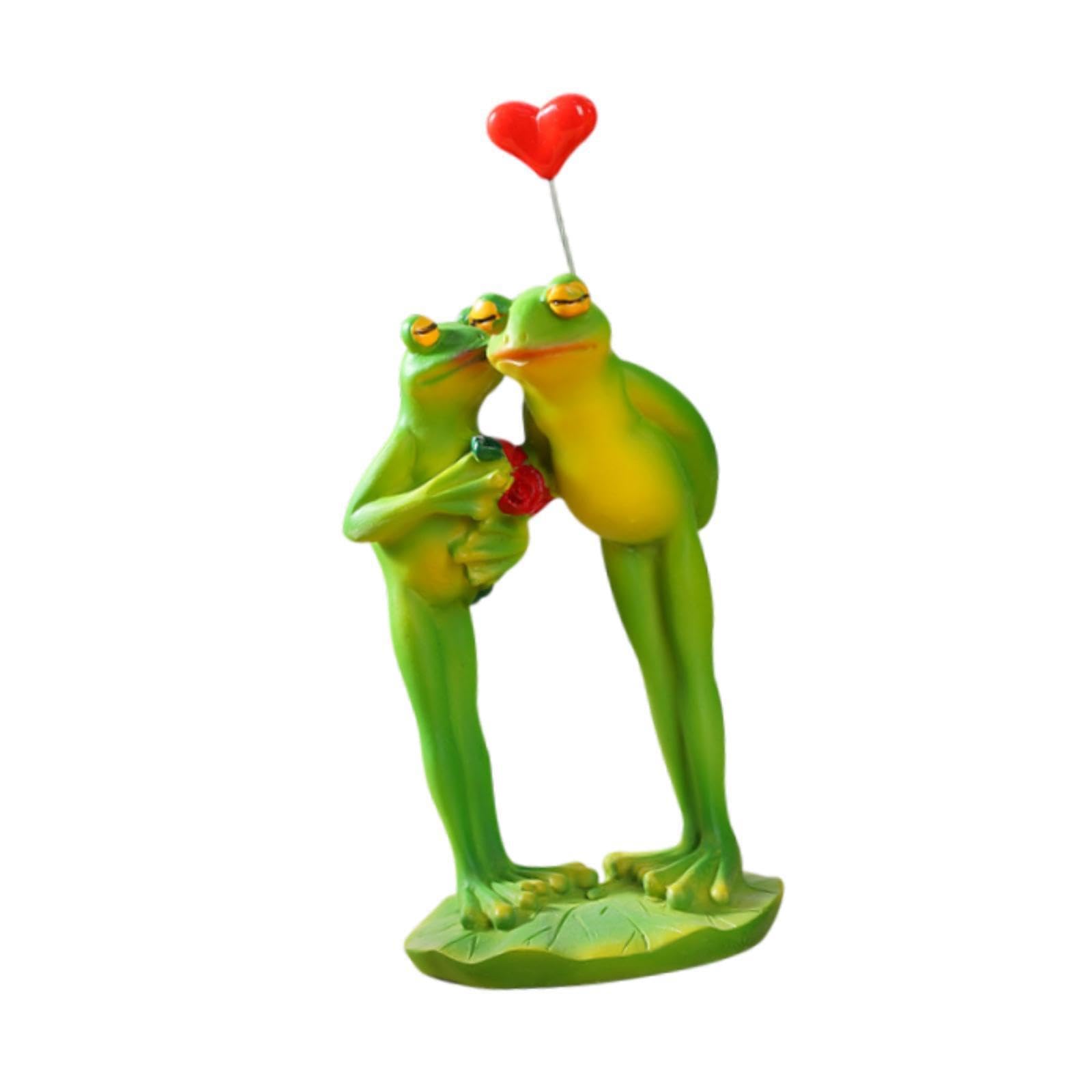 TWISAXC Whimsical Resin Ornament Frog Statue Charming Decor Piece For Offices And Porches Frog Statue For Home Decoration Garden Sculpture Lawn Decoration