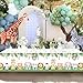 Lopeastar 3Pieces Jungle Safari Tablecloths Animal Print Table Cover, Wild One Baby Shower Decorations Zoo Birthday Party Supplies for Boys Kids Plastic Table Cloth 108×54 Inch