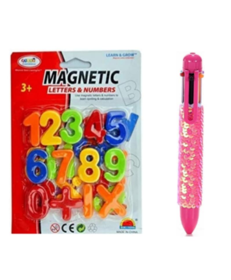 Magnetic 123, Magnetic Early Education Learning Toy for All Kids, Alphabets (Multicolor) with 1 Sequence Pen Magnetic 123, Magnetic Early Education Learning Toy for All Kids, Alphabets (Multicolor) with 1 Sequence Pen