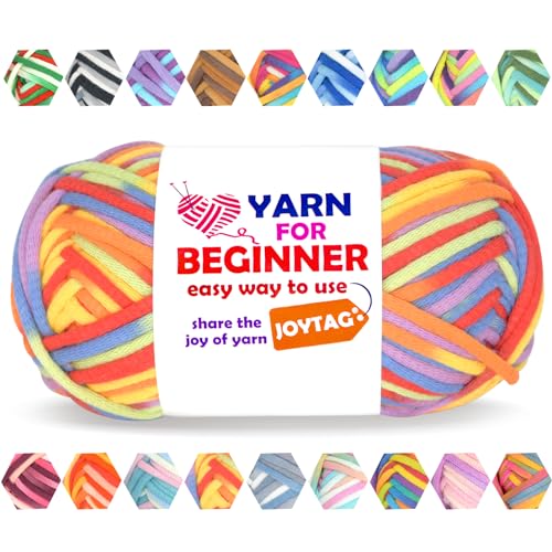 50g Rainbow Beginner Crochet Yarn for Crocheting and Knitting Multicolor
