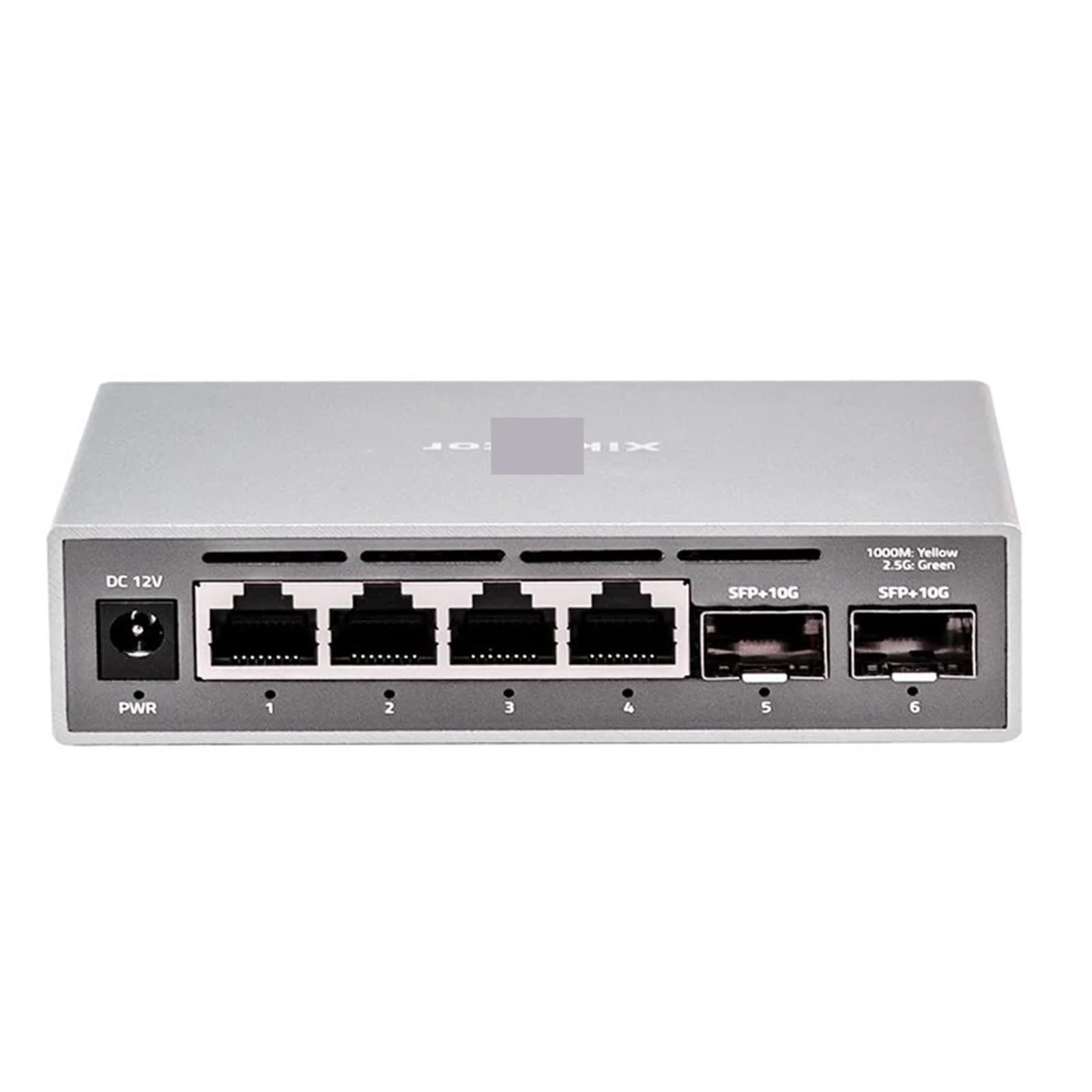 Commutateur simple géré à 6 ports 4 ports 2,5 G RJ45 2 ports 10 G SFP + Ethernet sans ventilateur Plug and Play (Witch US Plug)
