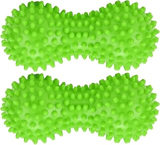 Therapist's Choice® Pack of 2 Soft Spiky Massage Peanut Balls, Stress Reflexology, Porcupine Sensory Peanut Ball Set