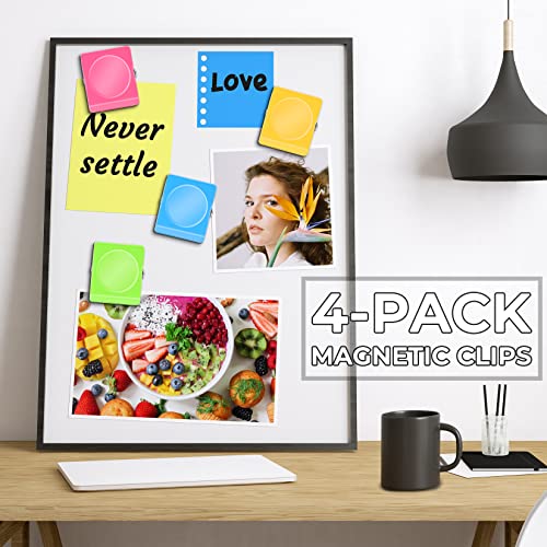 Diyself 4Pack Magnetic Clips Refrigerator Whiteboard Wall Fridge Magnetic Memo Note Clips Magnets Metal Clip #TOP2