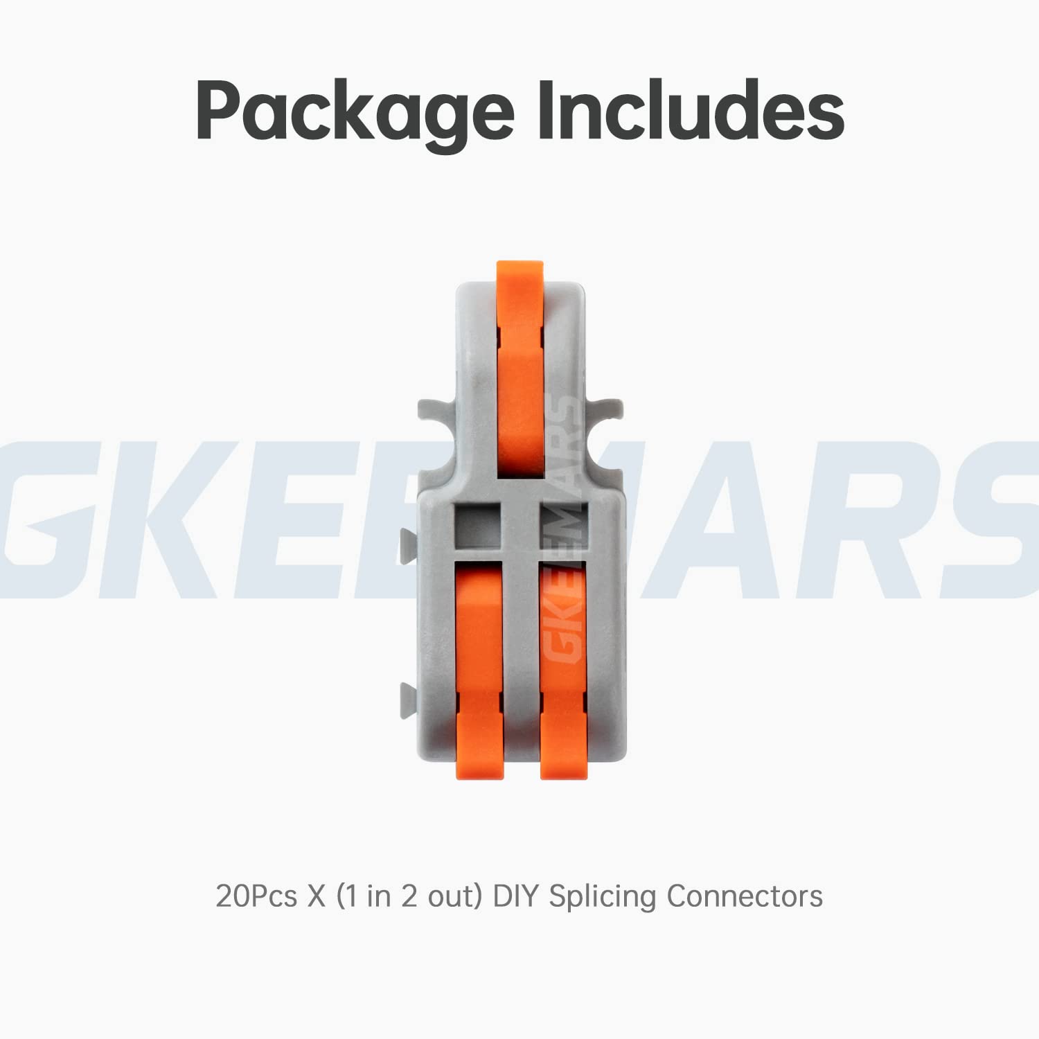 20Pcs Mini Electrical Wire Connectors, DIY Splicing into 4/6/8/9/10 Way Quick Connector Terminal Blocks (1 in 2 Out - Nylon)