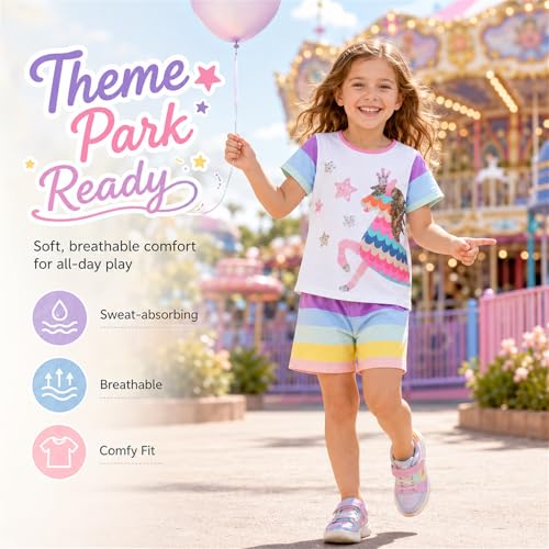 Image of VIKITA girls summer clothes toddler tshirts & shorts clothing sets cute birthday gifts for little kids