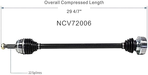 Miniatura 6 de GSP NCV72006 Conjunto de eje CV (lado del pasajero delantero)