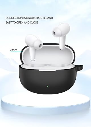 TINGYR Case Compatible with VIVO TWS 5i, Soft, Full-Coverage Protection, Scratch-Resistant Earphone Cover.(Black)