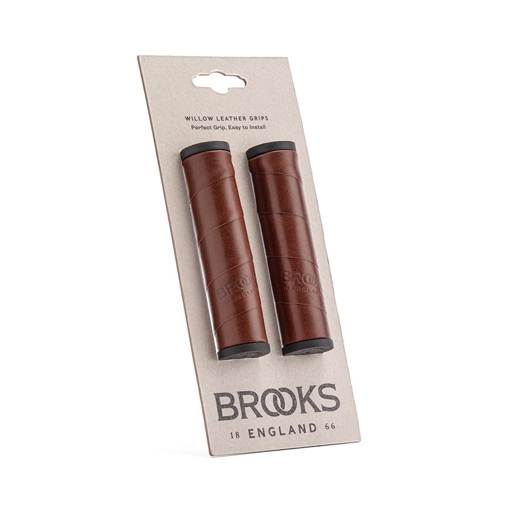 Brooks England Willow Leather Grip for Urban and Trekking Bikes, Brown