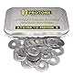 Unterlegscheiben Metall Edelstahl M5: (Durchmesser innen = 5,3 mm x Durchmesser außen = 16 mm) Box 30 Stück breit flach Typ L aus Edelstahl A2 | Karosserie Heimwerker Reparatur | AntiKorrosion für