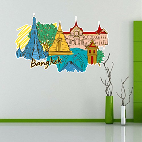 Vinilo pared Bangkok para bodas y decoración en PVC impermeable extraíble DIYthinker 2