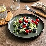 AmorArc Ceramic Dinnerware Sets, Wavy Rim Stoneware Plates and Bowls Sets,Dishwasher & Microwave & Oven Safe Dishes set, Service for 4 (12pc) - Image 2