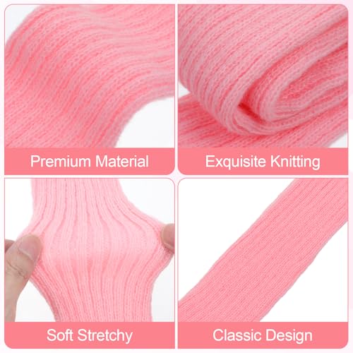 Grevosea 8 Pairs Leg Warmers for Women, Leg Warmers 80s Ribbed Knitted Long Womens Lolita Knit Long Socks for Party Sports One Size3