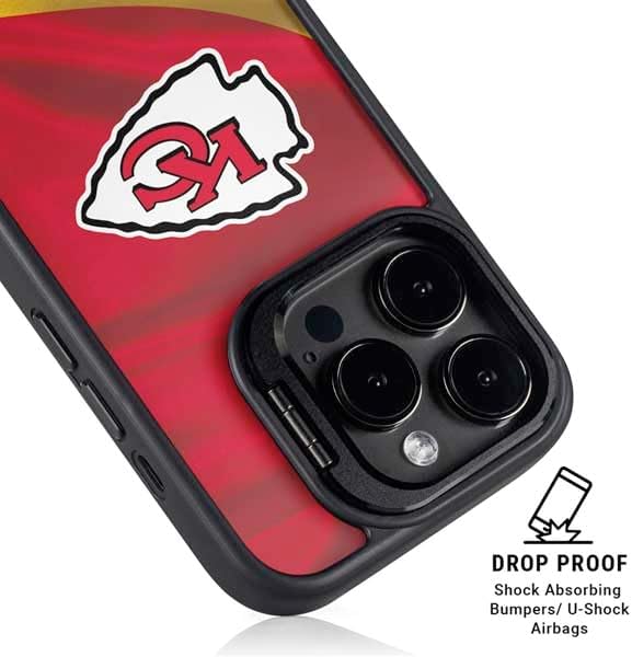 Skinit Kickstand Phone Case Compatible with iPhone 14 Pro Max - Officially Licensed NFL Kansas City Chiefs Design