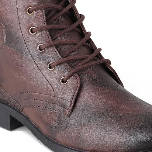 Image of Red Chief mens Rc3953 003 Red Chief Genuine Leather Boot Shoes for Men | RC3953 | Brown