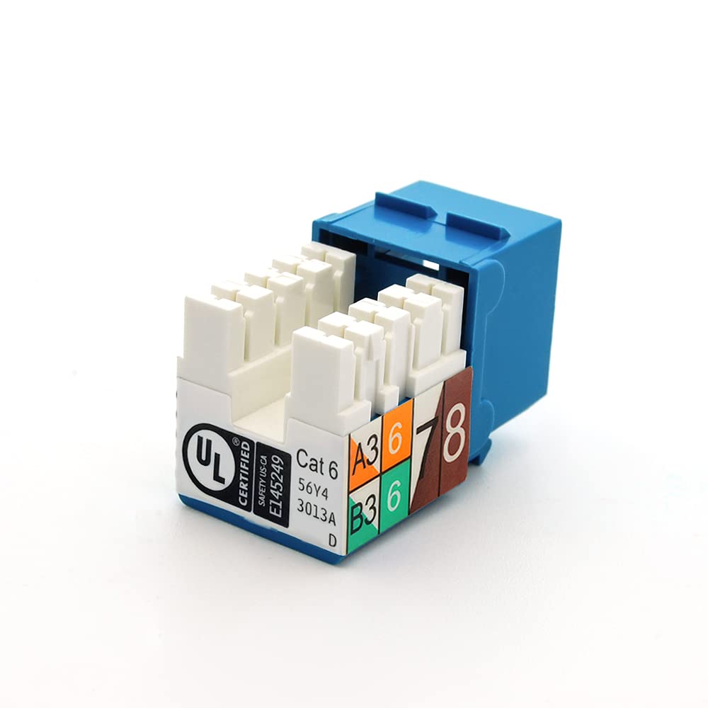 50x Pack Lot CAT6 Network RJ45 Port 110 Punch Down Keystone Snap-In Jack Green 50x Pack Lot CAT6 Network RJ45 Port 110 Punch Down Keystone Snap-In Jack Green