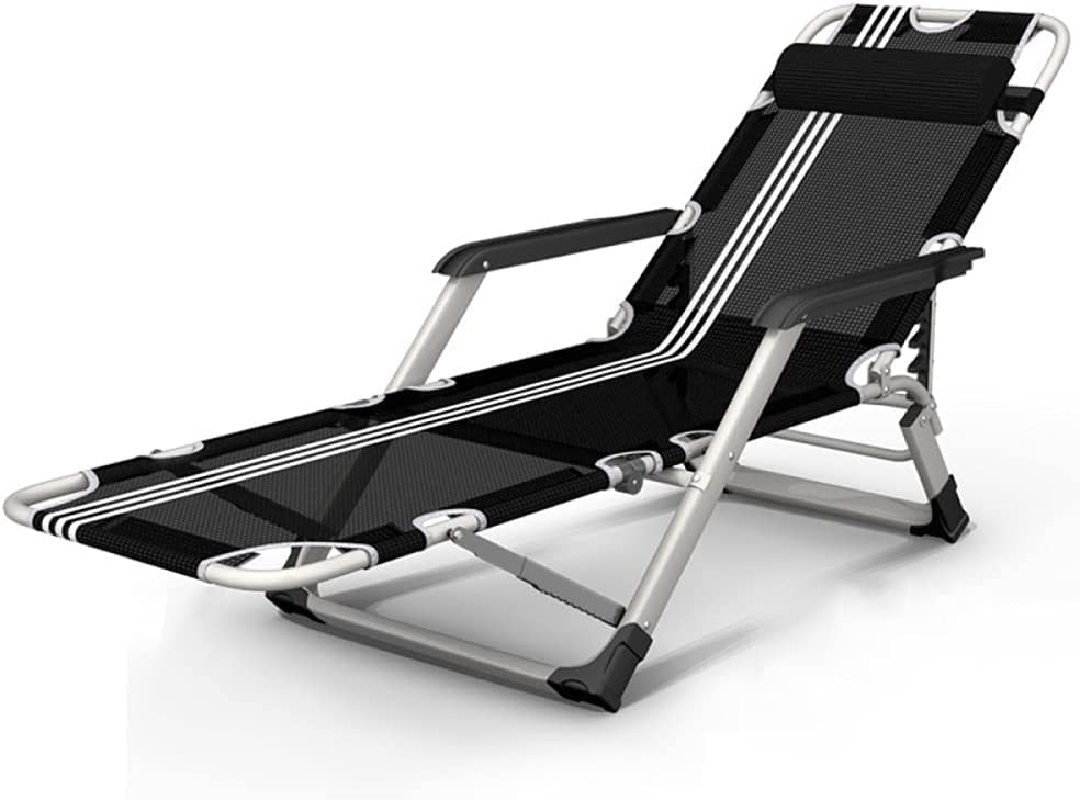 Chaise longue gravité zéro inclinable en acier avec appui-tête Modèle B