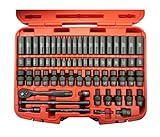 67 PC 3/8' Dr SAE & Metric Deep & Shallow CR-Moly Impact Socket Adaptor Reducer