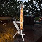 CTSC Edelstahl Feuersäule und Pelletfackel für Tolles Ambiente-Feuer,Feuerrohr Klassik, Add Space Licht und Ambiente für Veranda, Deck, Garten & Hinterhof