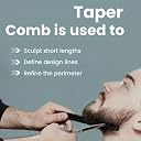 Professional Barber Straight Edge Razor with Stainless-Steel Coated Blade Holder, 20 Double-Edge Blades & Styling Comb for Men, Perfect for Shaving, Beard Shaping & Salon Grooming Kit gallery image