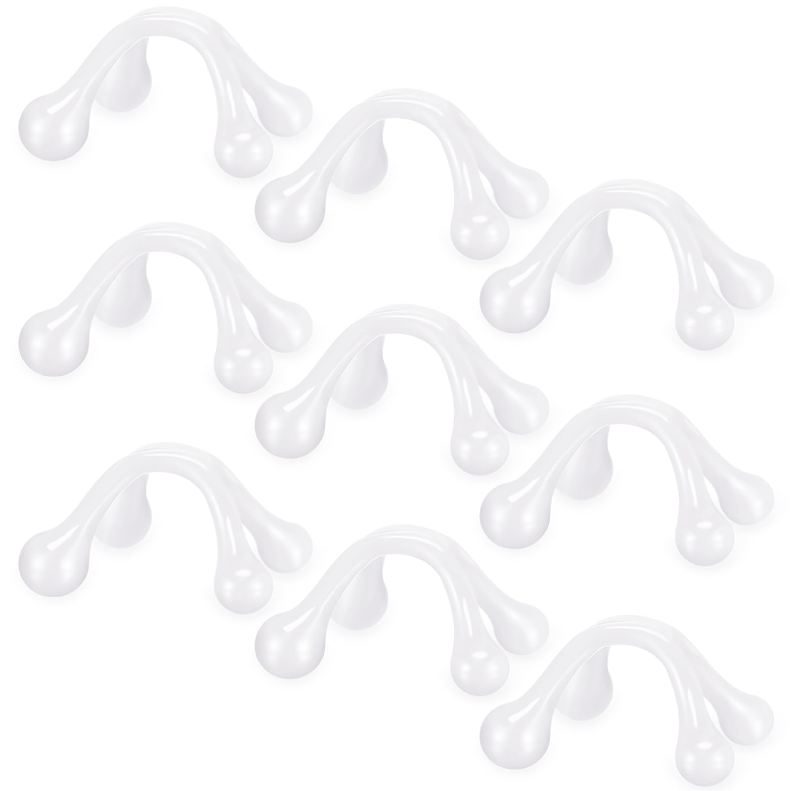 Liliful 9 Pcs 4 Point Massage Tools Christmas Gift Office Gift Small Hook Massager Handheld Palm Shaped Manual Back and Neck Massager Tools 4 Legged