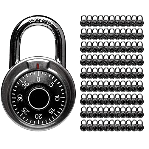 FIGODE® Locker Lock, Combination Lock, Black Dial, Each Lock with Different Code, Keyless Padlock, Great for School, Employee, Gym&Sports Locker, Case, Toolbox, Fence-Pack of 100 1 FIGODE-Locker-Lock-Combination-Lock-Black-Dial-Each-Lock-with-Different-Code-Keyless-Padlock-Great-for-School-Employee-GymSports-Locker-Case-Toolbox-Fence-Pack-of-100