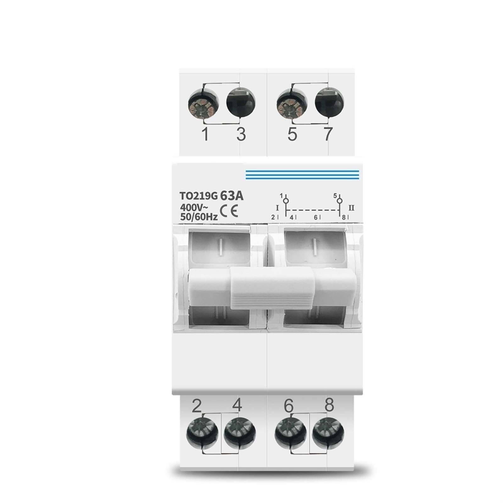 YFHGULBTK TO219G 2P 63A MTS Dual Power Manual Transfer Isolating Switch Interlock Circuit Breaker(40A)
