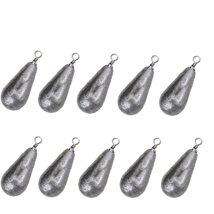 10 piombi torniti con girella gr. 50 piombo da pesca a pera con girella per pesca a fondo MISURE DISPONIBILI Grammi 10-15-20-25-30-35-40-45-50-70-100-